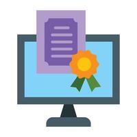 Digital Certificate Icon Design vector
