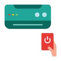 Smart Air Conditioner Icon Design vector