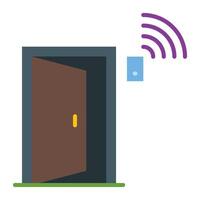 Smart Door Sensor Icon Design vector