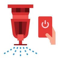 Smart Sprinkler System Icon Design vector