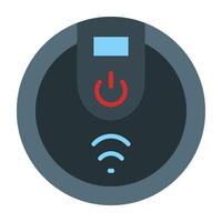Smart Vacuum Cleaner Icon Design vector
