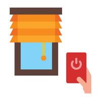 Smart Window Blinds Icon Design vector