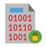 Encrypted File Icon Design vector