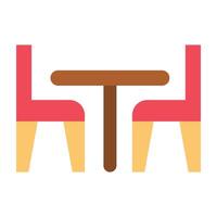 Dining Table Icon Design vector
