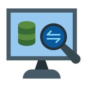 Monitoring Icon Design vector
