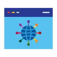 Content Delivery Network Icon Design vector