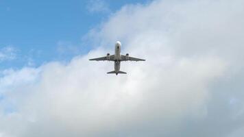 A close-up of an airplane taking off from the runway, showcasing the thrill of flight. Ideal for travel blogs, aviation content, and promotional materials video