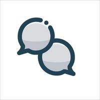Two speech bubbles icon on white background vector