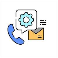 Email and phone icon vector