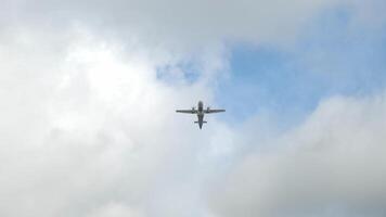 A close-up of an airplane taking off from the runway, showcasing the thrill of flight. Ideal for travel blogs, aviation content, and promotional materials video