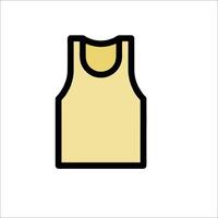 A yellow tank top on a white background vector