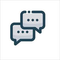Two speech bubbles icon on white background vector