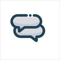 A pair of speech bubbles icon on a white background vector