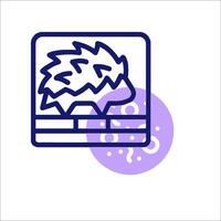 A hedgehog icon on a white background vector