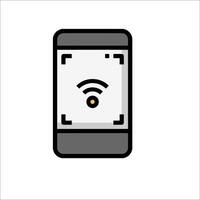 A smartphone with wifi icon on it vector