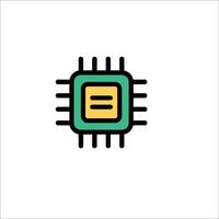 A computer processor icon on a white background vector