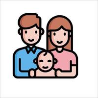 A family with a baby icon vector