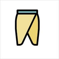 A pair of pants with a yellow stripe on the side vector