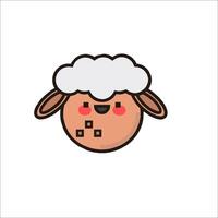A cute sheep with a smile on its face vector