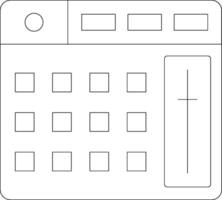 Launchpad Line Icon vector