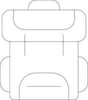 Backpack Line Icon vector