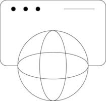 Global Communication Line Icon vector