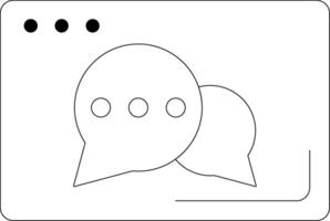 Chat Line Icon vector