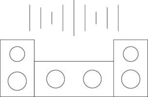 Dj Mixer Line Icon vector