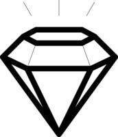 Diamond Line Icon vector