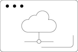 Cloud Line Icon vector