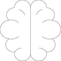 Brain Line Icon vector