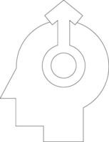 Thinking Line Icon vector