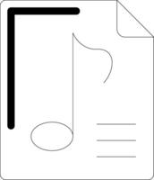 Audio File Line Icon vector