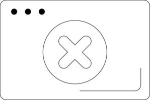 Error Line Icon vector