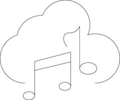 Cloud Line Icon vector