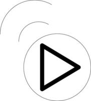 Live Stream Line Icon vector