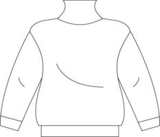 Crewneck Line Icon vector