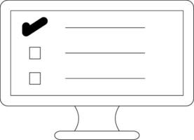 Online Survey Line Icon vector