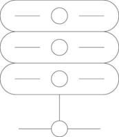 Data Server Line Icon vector