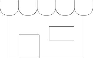 Store Line Icon vector