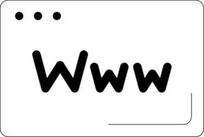 Www Line Icon vector