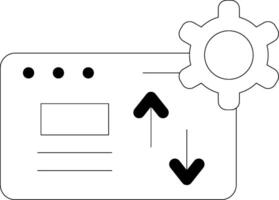 Data Management Line Icon vector