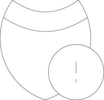 Warning Line Icon vector