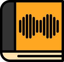 Audio Books Line Filled Icon vector