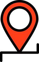 Location Line Filled Icon vector