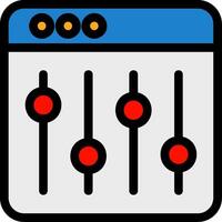 Equalizer Line Filled Icon vector