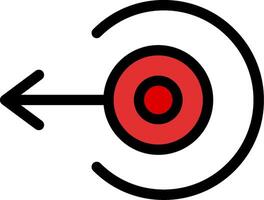 Left Arrow Line Filled Icon vector