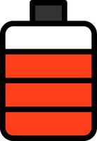 Battery Line Filled Icon vector