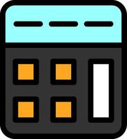 Calculator Line Filled Icon vector