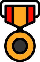 Medal Line Filled Icon vector